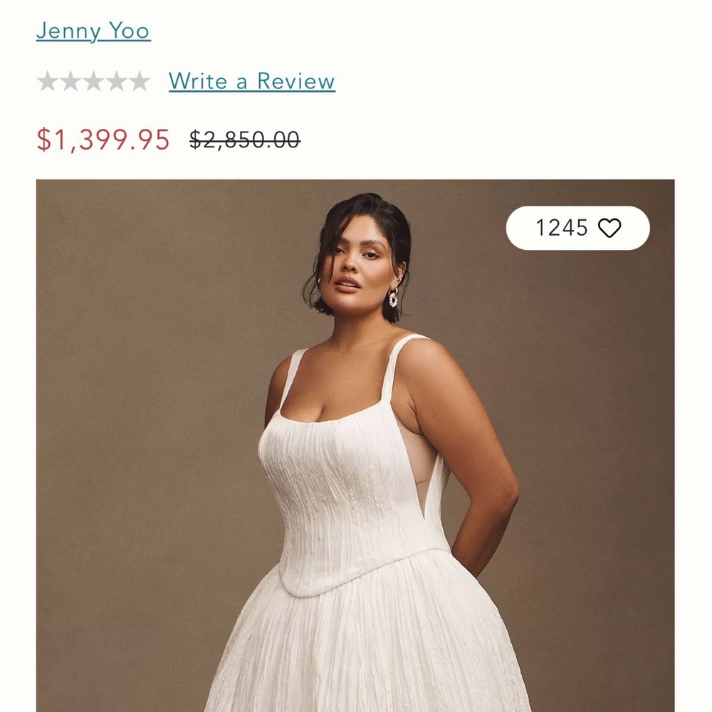 Anthropologie Jenny Yoo NWT wedding dress - Picture 2 of 13